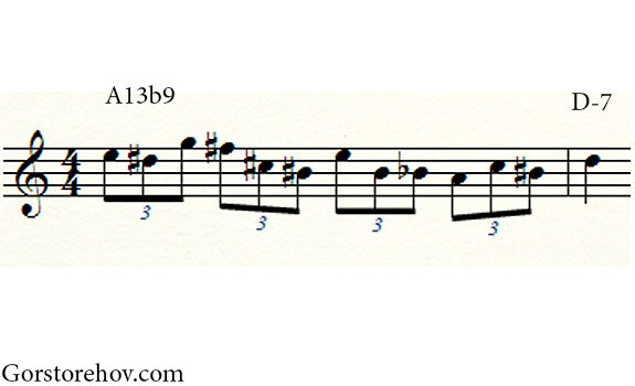 Фраза на аккорд A13b9