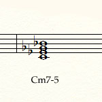 блюзовая гамма - аккорд Cm7-5